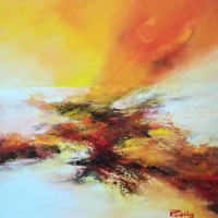 Horizon jaune 60x60