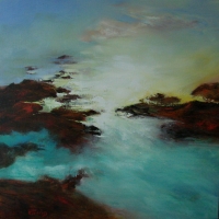 atmosphère paisible 70X70