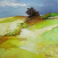village lointain  40X40